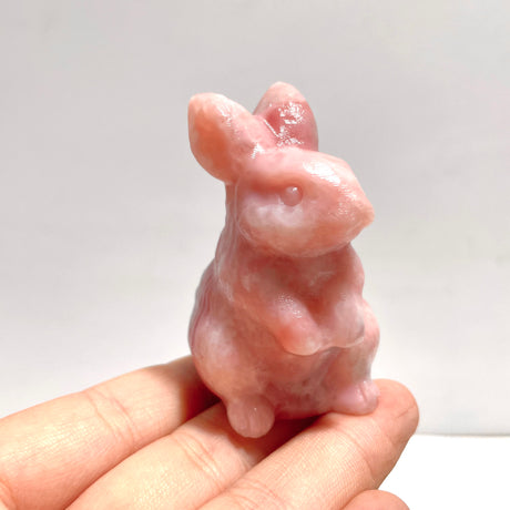 Pink Opal Rabbit Carving Wholesale