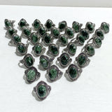 34 Pieces Seraphinite Ring - Wholesale Crystals
