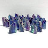 35 Pieces Rainbow Fluorite Raw Side Tower - Wholesale Crystals