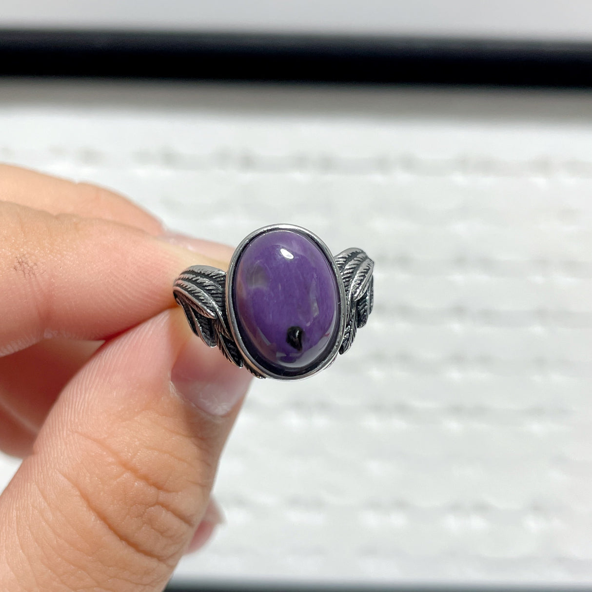 28 Pieces Charoite Different Styles Ring #8