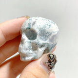 36 Pieces Moss Agate Skull Carving Closeout -Wholesale Crystals