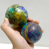 9 Pieces Azurite Mixed Malachite Spheres #1