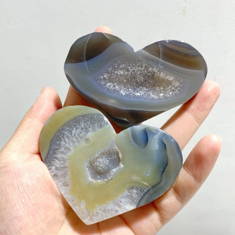 37 Pieces Geode Druzy Agate Heart -Wholesale Crystals
