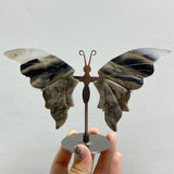 Volcano Agate Butterfly Wing Carving With Stand Wholesale (UV-Reactive)