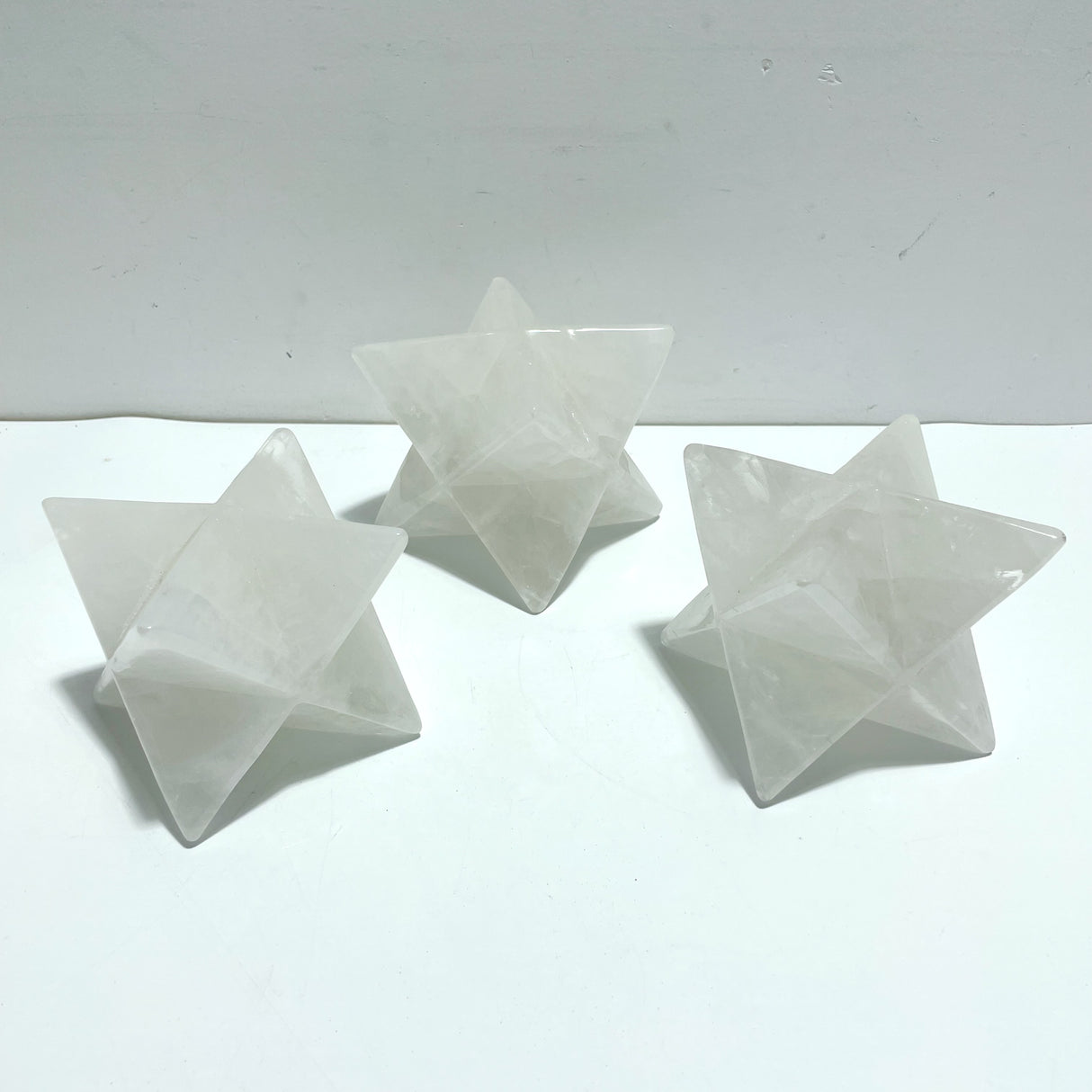 4 Pieces Large Clear Quartz Merkaba
