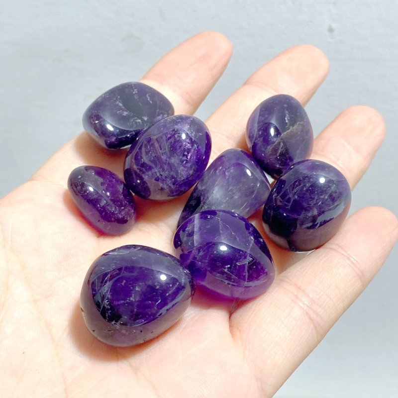 3.87kg Chevron Amethyst Tumbled Stone(Defect) -Wholesale Crystals