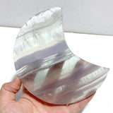 5 Pieces Large Fluorite Moon Carving With Stand