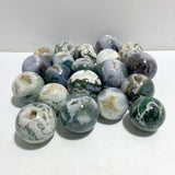 20 Pieces Geode Druzy Moss Agate Spheres