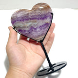 9 Pieces Amethyst Mixed Agate Heart With Stand