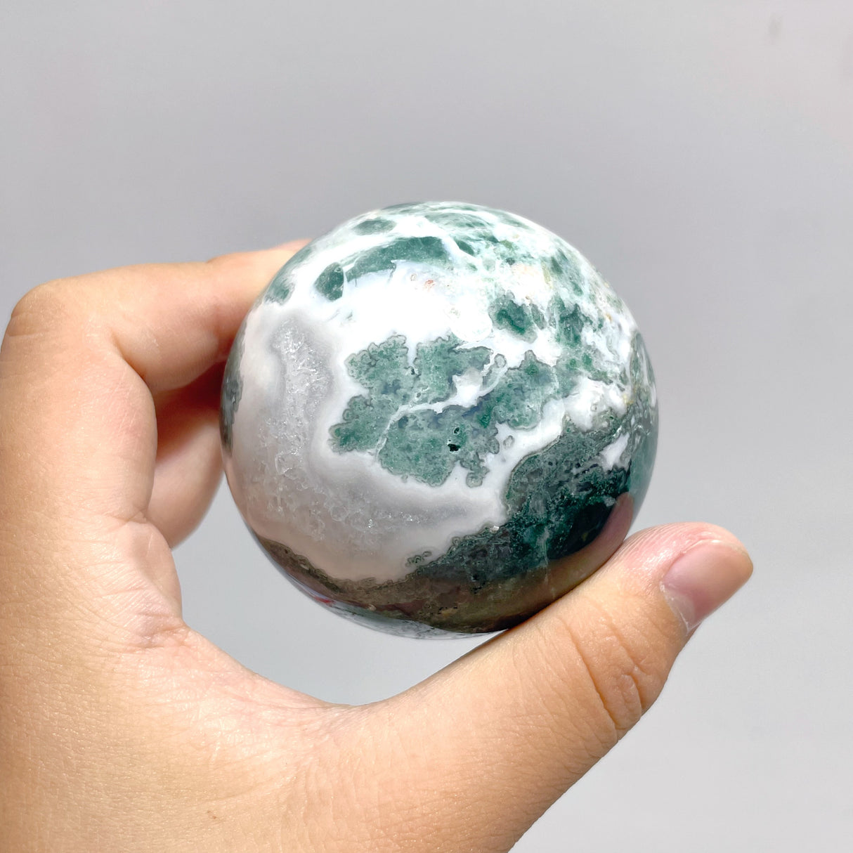 13 Pieces Beautiful Moss Agate Spheres