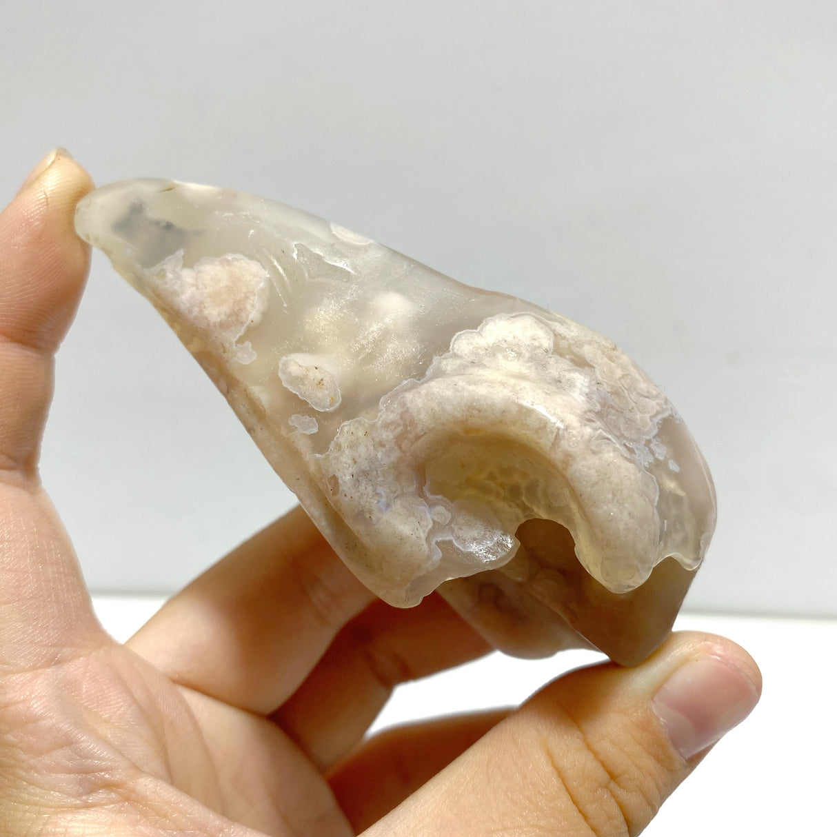 18 Pieces Sakura Flower Agate Crow Skull Carving