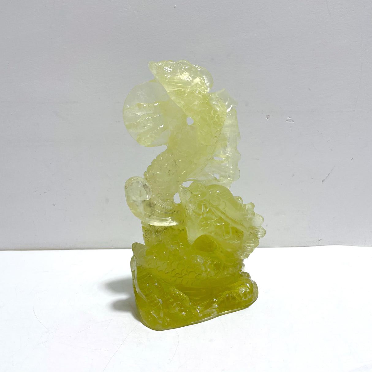 Beautiful Citrine Dragon Carving