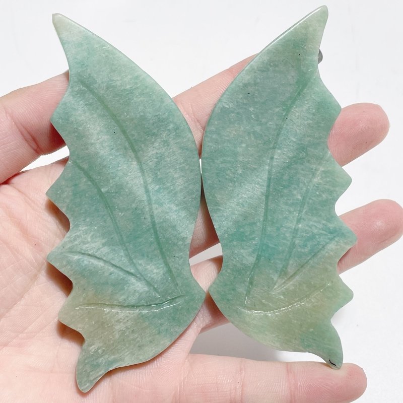 4 Pairs Amazonite Flying Dragon Wing With Stand - Wholesale Crystals