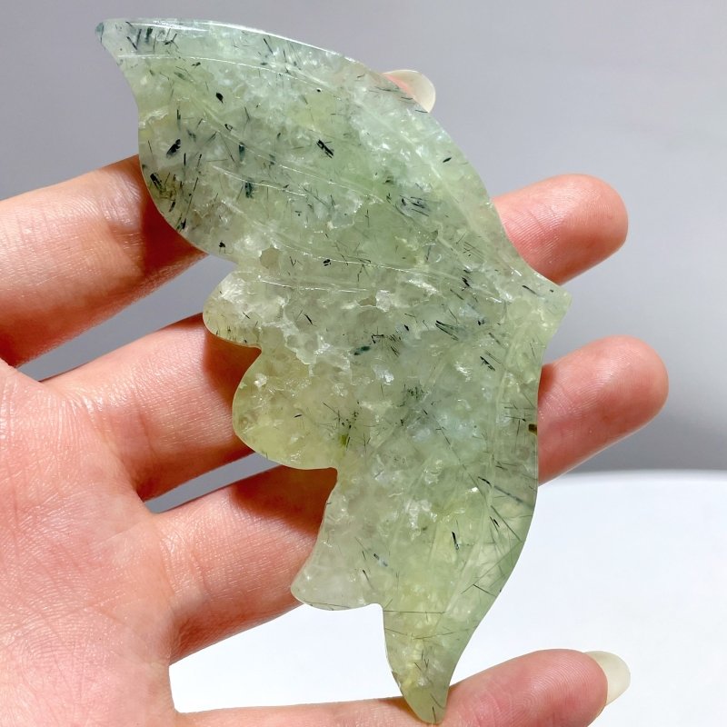 4 Pairs Prehnite Butterfly Wing With Stand - Wholesale Crystals