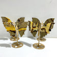 4 Pairs Septarian Butterfly Wing Carving With Stand 2 - Wholesale Crystals