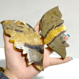 4 Pairs Septarian Butterfly Wing Carving With Stand 2 - Wholesale Crystals