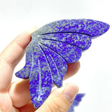 4 Pairs Small Lapis Lazuli Butterfly Wing Carving With Stand - Wholesale Crystals