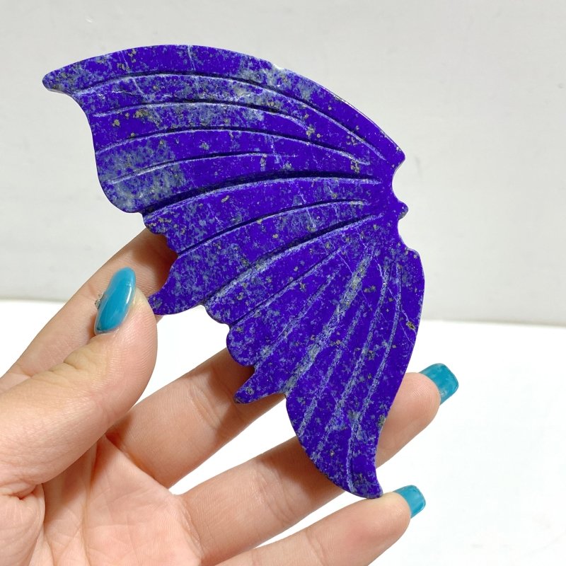 4 Pairs Small Lapis Lazuli Butterfly Wing Carving With Stand - Wholesale Crystals