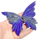 4 Pairs Small Lapis Lazuli Butterfly Wing Carving With Stand - Wholesale Crystals