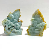 4 Pieces Beautiful Caribbean Calcite Landscape Pavilion Carving 7 - Wholesale Crystals