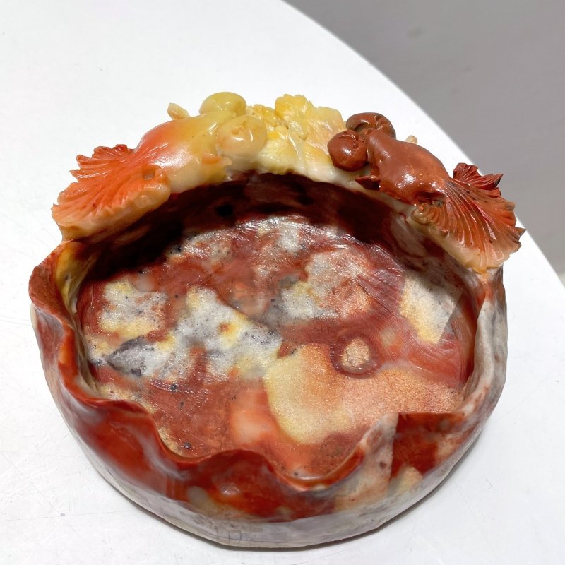 4 Pieces Beautiful Colorful Jasper Bowl Hand Carving Home Decor - Wholesale Crystals