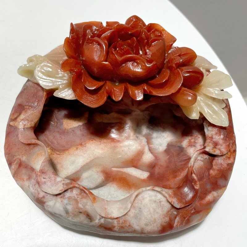 4 Pieces Beautiful Colorful Jasper Bowl Hand Carving Home Decor - Wholesale Crystals