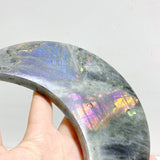 4 Pieces Beautiful Labradorite Moon Carving With Stand - Wholesale Crystals
