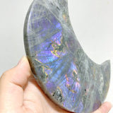 4 Pieces Beautiful Labradorite Moon Carving With Stand - Wholesale Crystals