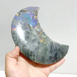 4 Pieces Beautiful Labradorite Moon Carving With Stand - Wholesale Crystals