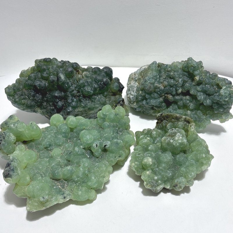 4 Pieces Beautiful Large Prehnite Stone Specimen - Wholesale Crystals