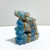 4 Pieces Blue Onyx Flying Dragon Castle Carving -Wholesale Crystals