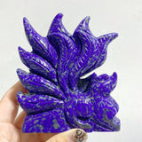 4 Pieces Lapis Lazuli Nine-tailed Fox Carving -Wholesale Crystals