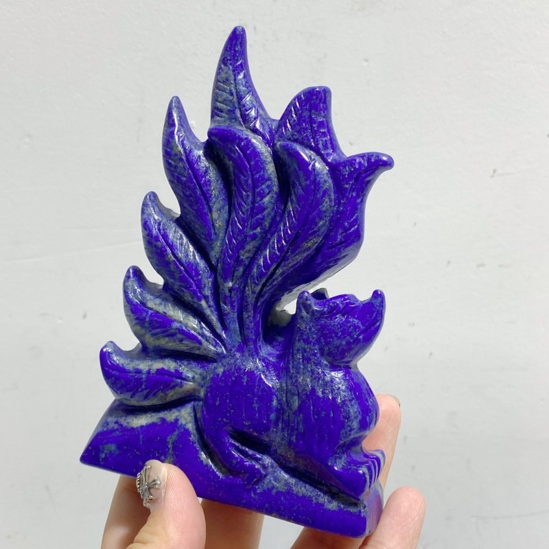 4 Pieces Lapis Lazuli Nine-tailed Fox Carving -Wholesale Crystals