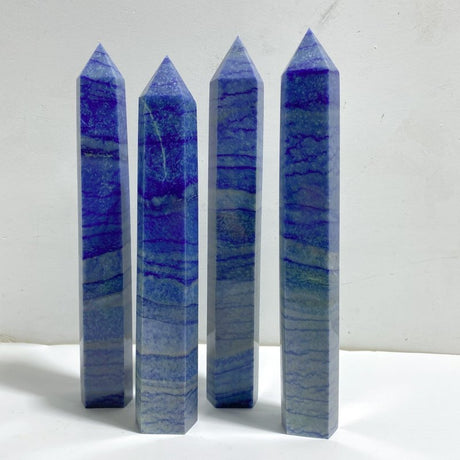4 Pieces Large Blue Aventurine Tower -Wholesale Crystals