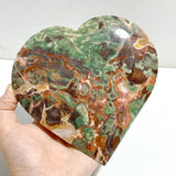 4 Pieces Large Money Agate Heart With Stand -Wholesale Crystals