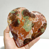 4 Pieces Large Money Agate Heart With Stand -Wholesale Crystals