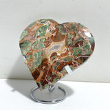 4 Pieces Large Money Agate Heart With Stand -Wholesale Crystals