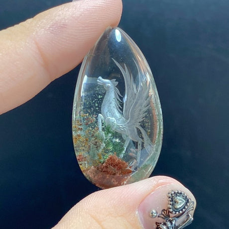 4 Pieces Pegasus Garden Quartz Inner Scene Carving -Wholesale Crystals