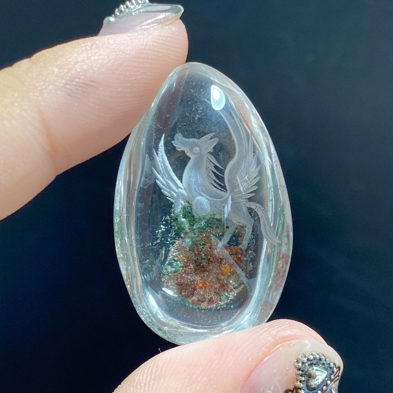 4 Pieces Pegasus Garden Quartz Inner Scene Carving -Wholesale Crystals