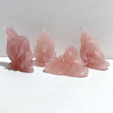 4 Pieces Rose Quartz Nine-tailed fox Carving -Wholesale Crystals