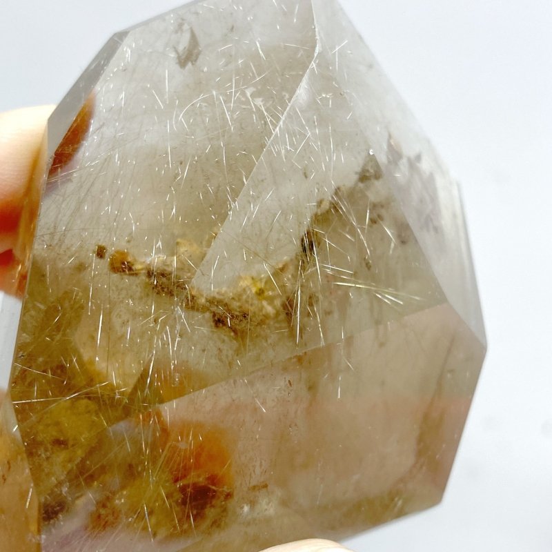 4 Pieces Rutile Quartz Free Form With Stand -Wholesale Crystals