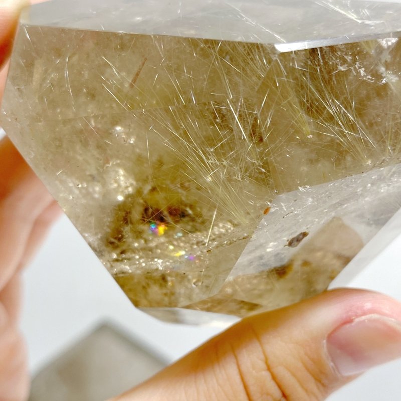 4 Pieces Rutile Quartz Free Form With Stand -Wholesale Crystals