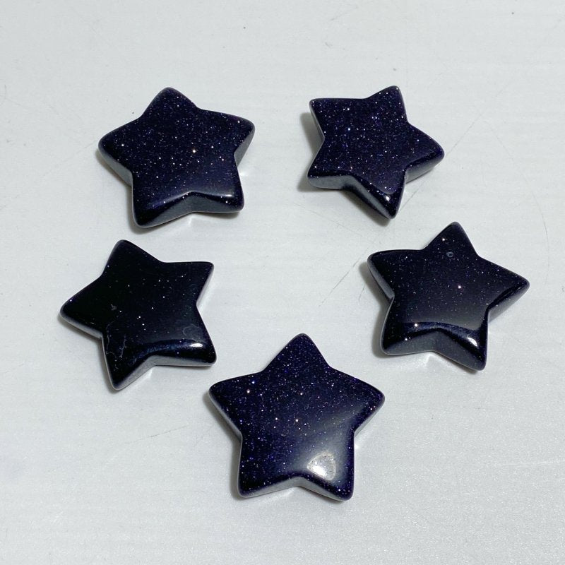 4 Types 3CM Star Carving Wholesale Africa Blood Stone Blue Sandstone -Wholesale Crystals