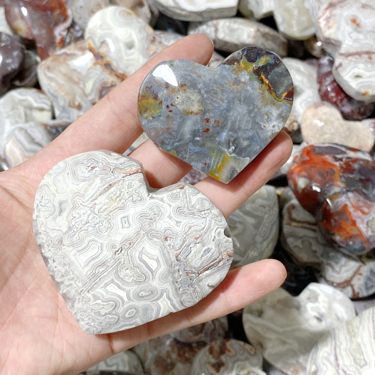 231 Pieces Moroccan Agate Heart (Sea Freight Only)