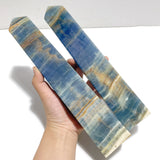 7 Pieces High Quality Blue Onyx Four-sided Tower Point