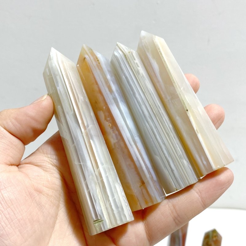 41 Pieces Stripe Agate Points - Wholesale Crystals