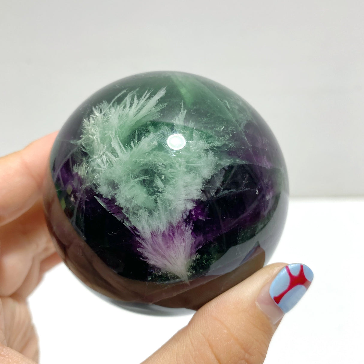 42 Pieces Beautiful Feather Fluorite Sphere Balls