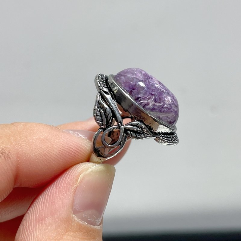 45 Pieces Charoite Different Styles Ring 3 - Wholesale Crystals