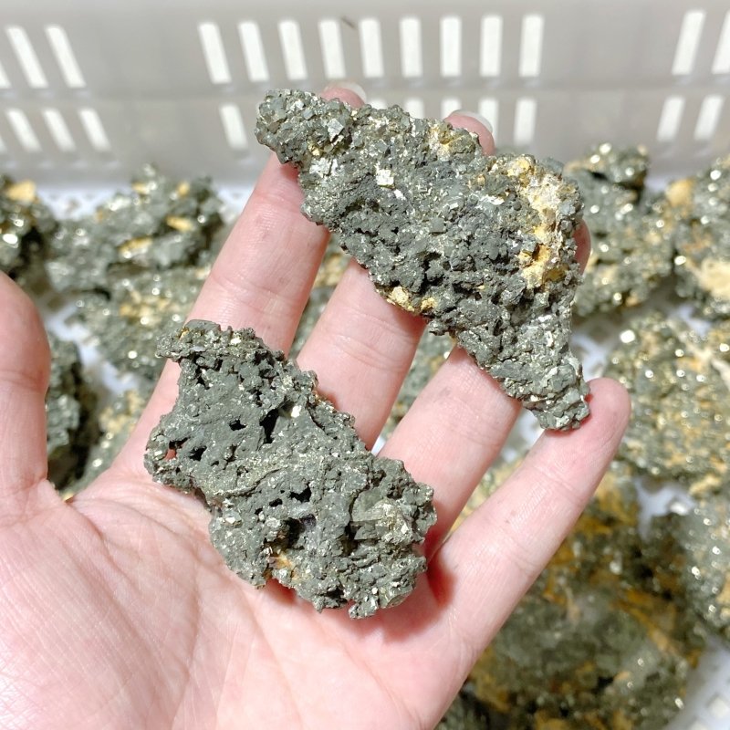 45 Pieces Raw Pyrite Stones (Sea Freight Only) -Wholesale Crystals