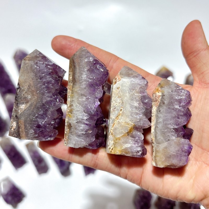 46 Pieces Amethyst Cluster Points -Wholesale Crystals